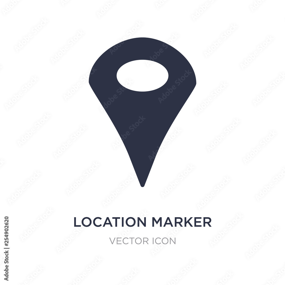 Aufkleber location marker icon on white background. simple element illustration from maps and flags concept.