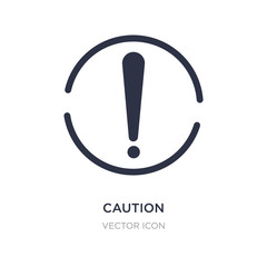 caution icon on white background. Simple element illustration from Maps and Flags concept.