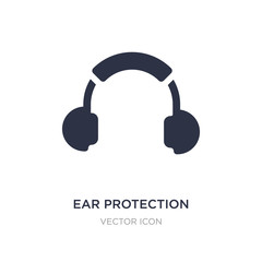ear protection icon on white background. Simple element illustration from Maps and Flags concept.