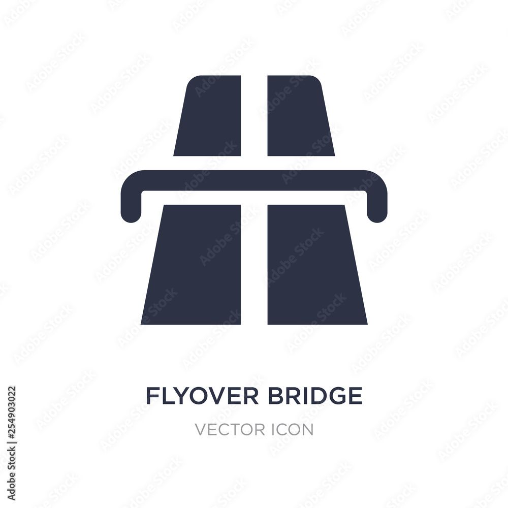 Poster flyover bridge icon on white background. simple element illustration from maps and flags concept.