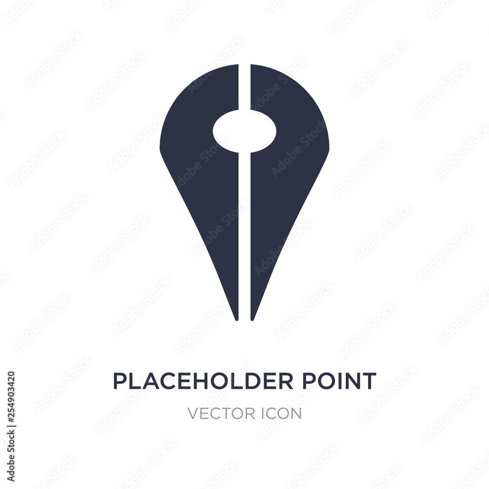 Poster placeholder point icon on white background. simple element illustration from maps and flags concept.
