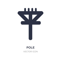 Obraz premium pole icon on white background. Simple element illustration from Maps and Flags concept.