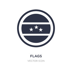 flags icon on white background. Simple element illustration from Maps and Flags concept.