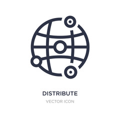 distribute icon on white background. Simple element illustration from Networking concept.