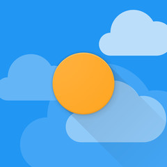 Weather Sunny Adaptive icon Material Design illustration
