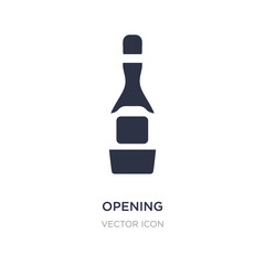 opening champagne bottle icon on white background. Simple element illustration from Party concept.