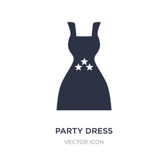 party dress icon on white background. Simple element illustration from Party concept.