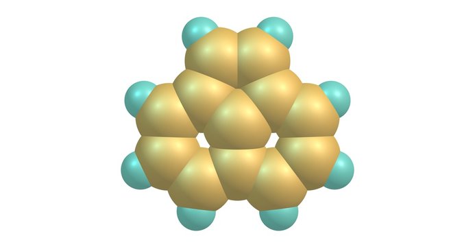Acenaphthylene molecular structure isolated on white