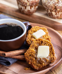 Pumpkin Muffin and Cup of Coffee