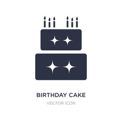 birthday cake icon on white background. Simple element illustration from Party concept.