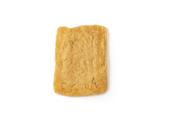 Japan fried tofu on isolated white background
