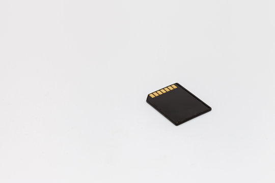 mmc memory card on white background