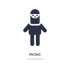 Obraz na płótnie Canvas picnic icon on white background. Simple element illustration from People concept.