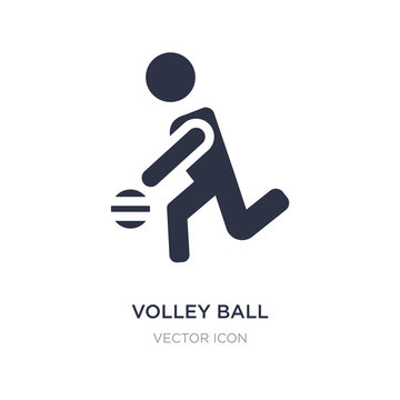 volley ball icon on white background. Simple element illustration from People concept.