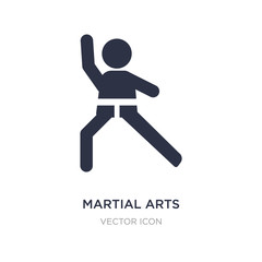 martial arts icon on white background. Simple element illustration from People concept.