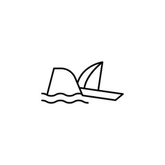 boat, rock, crash, insurance icon. Element of insurance icon. Thin line icon for website design and development, app development. Premium icon