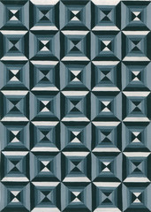Hand drawn square pattern. Modern stylish texture. Repeating abstract geometric background with rhombuses.
