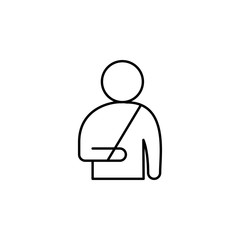 human, accident, insurance icon. Element of insurance icon. Thin line icon for website design and development, app development. Premium icon