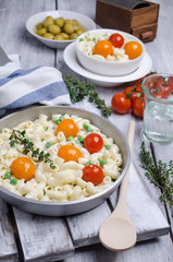 Traditional pasta with vegetables
