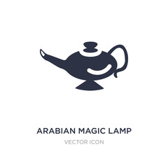 arabian magic lamp icon on white background. Simple element illustration from Religion concept.