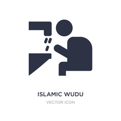 islamic wudu icon on white background. Simple element illustration from Religion concept.