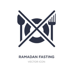 ramadan fasting icon on white background. Simple element illustration from Religion concept.