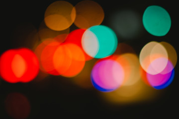 Colorful abstract bokeh Background, City night light bokeh,Party light on night,background defocused