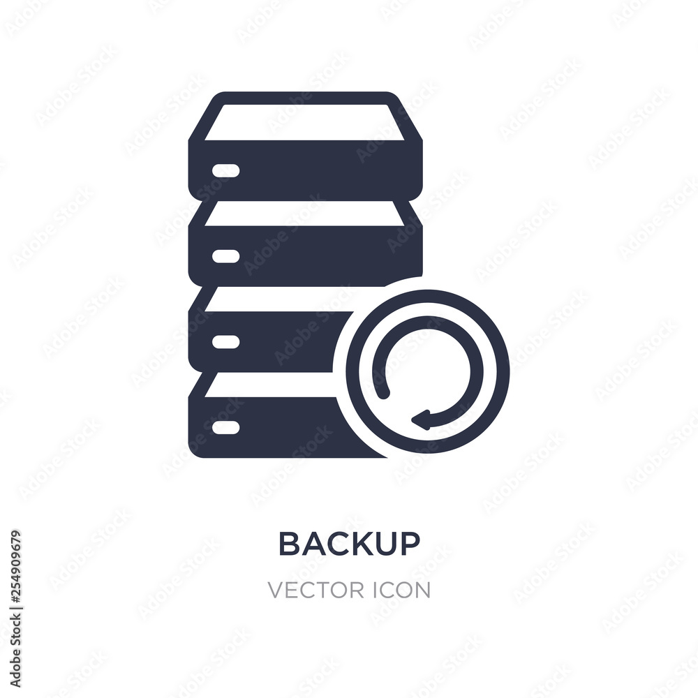 Poster backup icon on white background. simple element illustration from search engine optimization concept