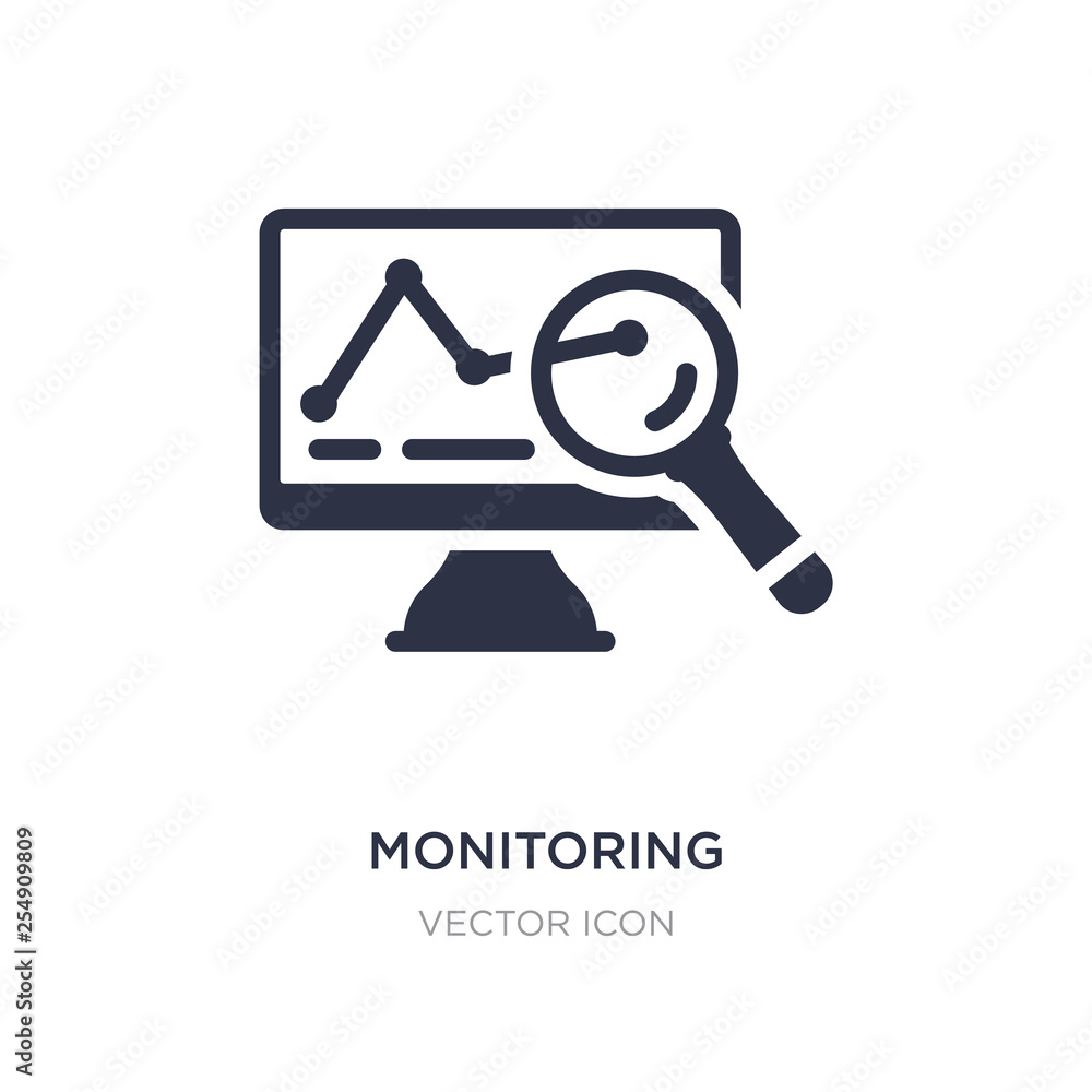 Poster monitoring icon on white background. simple element illustration from search engine optimization con