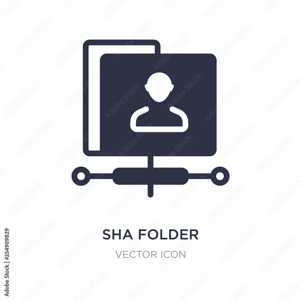Poster sha folder icon on white background. simple element illustration from search engine optimization con
