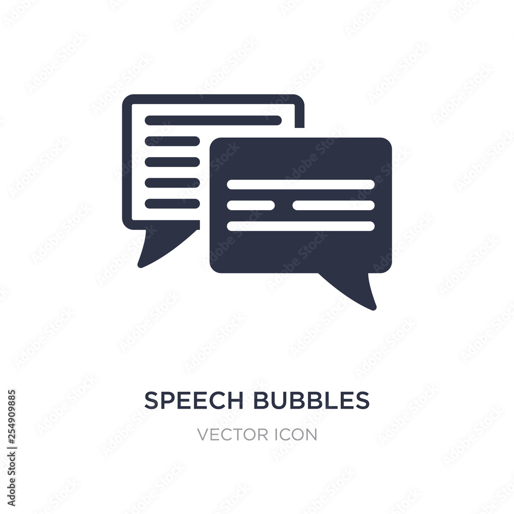 Poster speech bubbles icon on white background. simple element illustration from search engine optimization