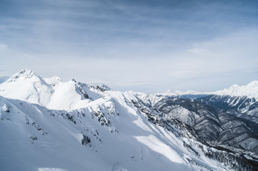 Fototapeta na wymiar Mountains in the snow