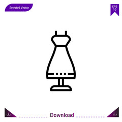 wedding-dress vector icon. Best modern, simple, isolated, flat icon for website design or mobile applications, UI / UX design vector format
