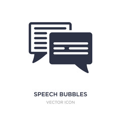 Obraz premium speech bubbles icon on white background. Simple element illustration from Search engine optimization concept.
