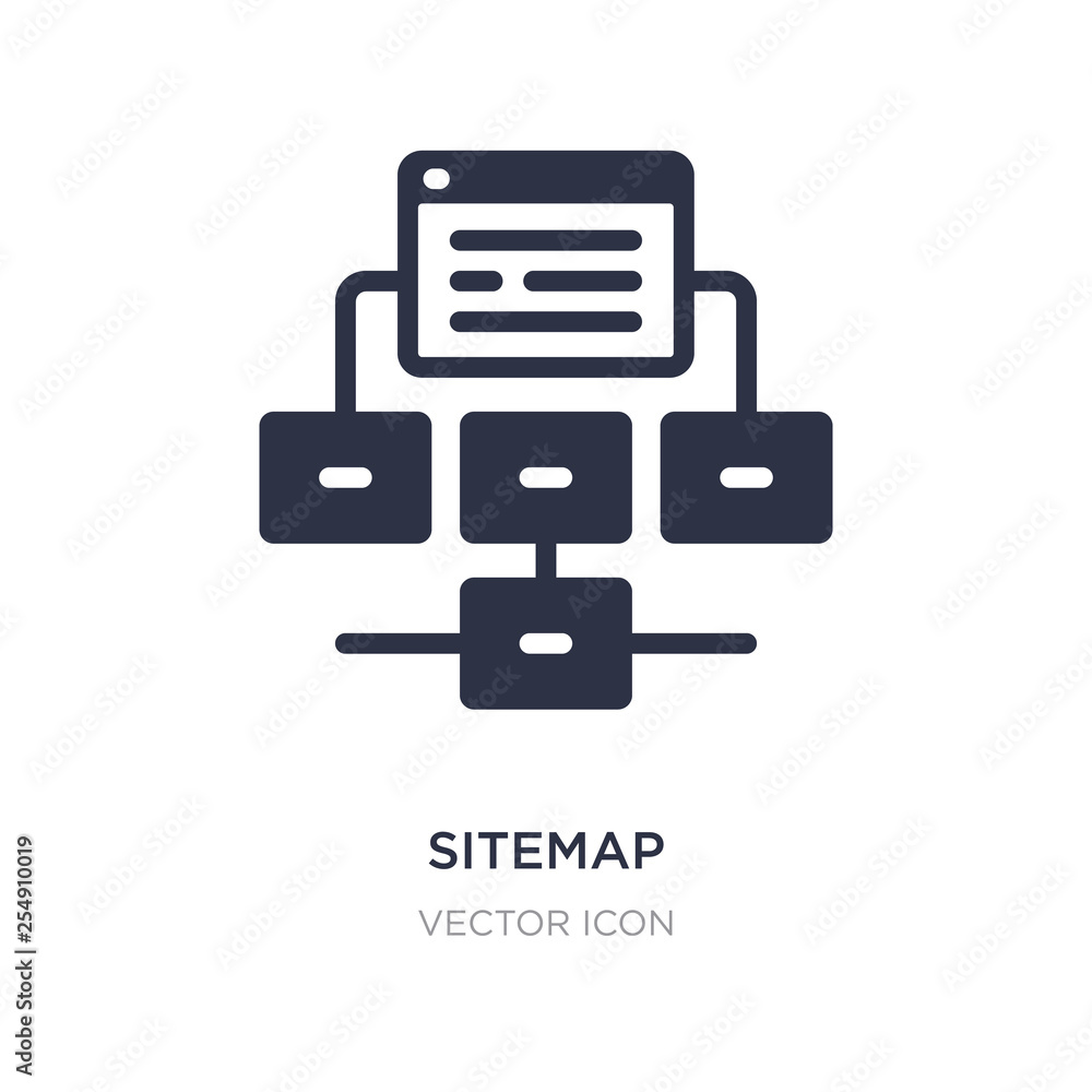 Poster sitemap icon on white background. simple element illustration from search engine optimization concep