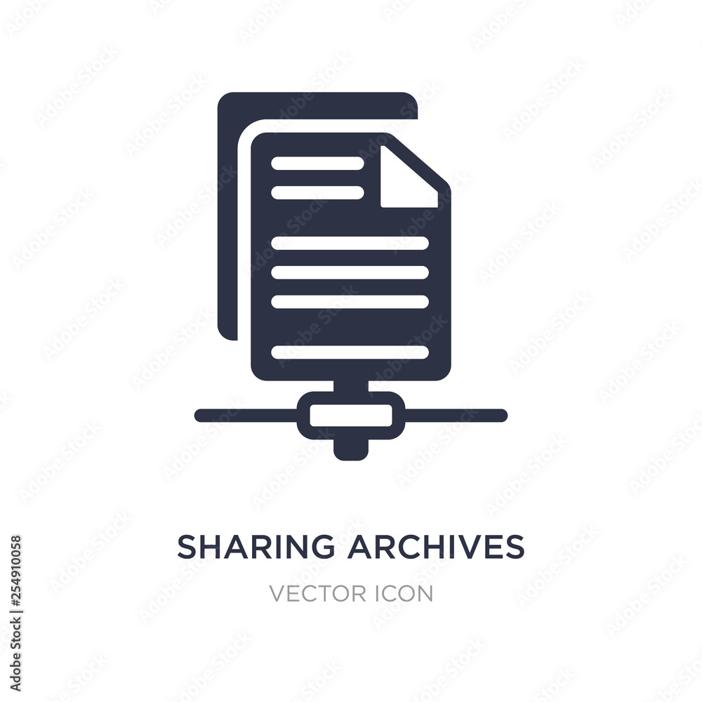 Poster sharing archives icon on white background. simple element illustration from search engine optimizati