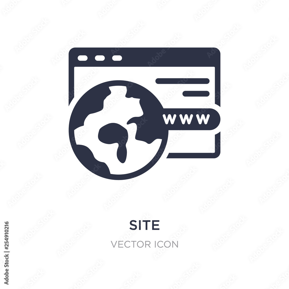 Aufkleber site icon on white background. simple element illustration from search engine optimization concept.