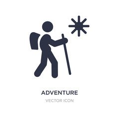 adventure icon on white background. Simple element illustration from Sports concept.