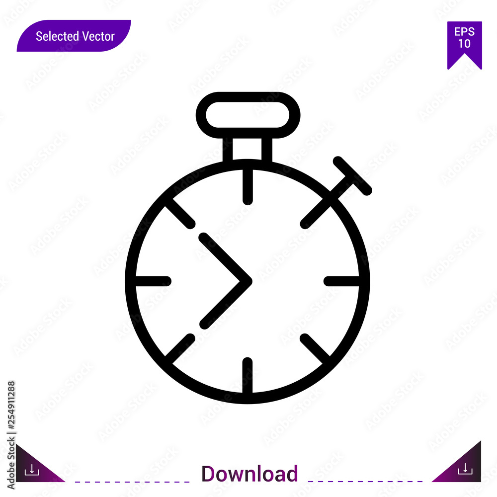 Poster timer vector icon. best modern, simple, isolated, flat icon for website design or mobile application