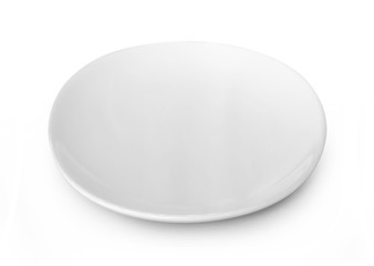 white plate isolated on white background