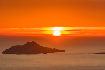 Sunset on sea