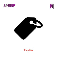 Outline tag  icon isolated on white background. Best modern. Graphic design, mobile application, beauty icons 2019, user interface. Editable stroke. EPS10 format vector