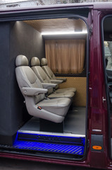 Interiors from the back of the car