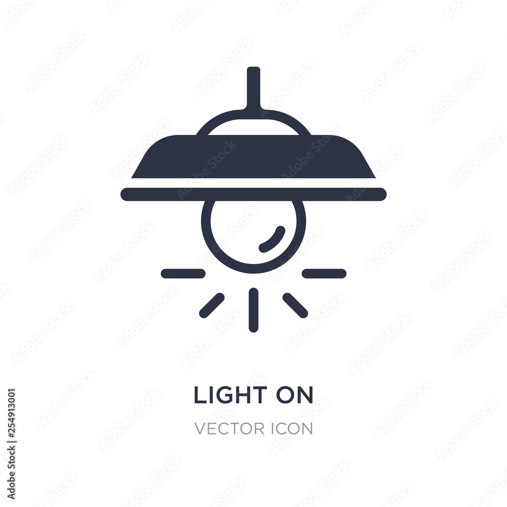 Poster light on icon on white background. simple element illustration from technology concept.