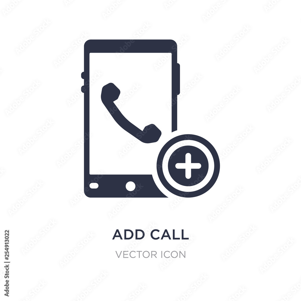 Poster add call icon on white background. simple element illustration from technology concept.