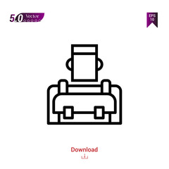 Outline student icon isolated on white background. Best modern. Graphic design, mobile application, beauty icons 2019, user interface. Editable stroke. EPS10 format vector