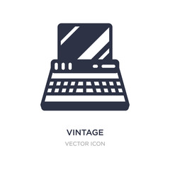 vintage personal computer icon on white background. Simple element illustration from Technology concept.