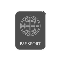 Passport icon. Sign of personal document symbol, vector illustration isolated. - Vector