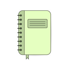 Notebook. Vector illustration of notepad icon in flat style. - Vector