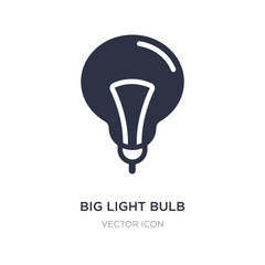 big light bulb icon on white background. Simple element illustration from Technology concept.